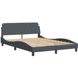  Krevet s madracem Dover tamnosivi 140x190 cm baršunasti | shoptok.hr