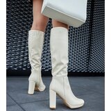 Gemre Beige Strother block-heeled boots | Shoptok.si