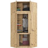 AKORD Kotna Garderobna Omara Z Nadgradnjo In 6 Vrata, Hrast Artisan, (5000331699) | Shoptok.si