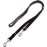 Najlonski pasji povodec Črn - 200 cm dolg, 2.5 cm širok