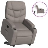 Maison Chic Električni naslanjač - Relax naslanjač s funkcijo vstajanja taupe blago, (22062590) | Shoptok.si