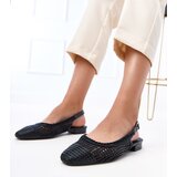 D/CEO Black lace slingback ballet flats Eve | shoptok.hr