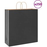 vidaXL Papirnate vrećice 250 kom s ručkama crne 45x17x48 cm Cijene
