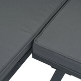  Vrtna klupa s jastucima crna aluminijska | shoptok.hr