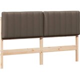  Tapecirani uzglavlje Smeđa i taupe 150 cm Čvrsto borovo drvo | shoptok.hr