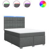 Maison Chic Box spring posteljni - Vzmetna postelja z vzmetnico temno siv 140x190 cm blago SL11880, (21901064) | Shoptok.si