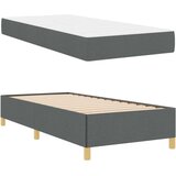 vidaXL Postelja z vzmetnico Drugo Temno siva in bela in temno siva | Shoptok.si