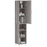 vidaXL Visoka omara siva sonoma 34,5x34x180 cm inženirski les | Shoptok.si