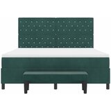  Krevet s opruga kutije Tamnozelena 200 x 180 cm Baršun | shoptok.hr