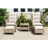 Garden Pleasure Svetlo rjava vrtna garnitura iz umetnega ratana za 2 osebi Valencia - | Shoptok.si