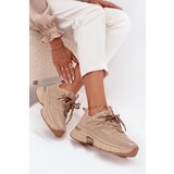 Boto Women's Sports Sneakers With Double Lacing Beige Annelie | shoptok.hr