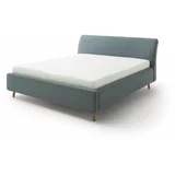 Meise Möbel plavo-zeleni tapecirani bračni krevet Mila, 180 x 200 cm
