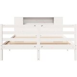 vidaXL Krevet s regalom z knjige bez madraca bijeli 135x190cm borovina | shoptok.hr