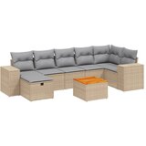 Maison Chic Seti vrtnega pohištva - Vrtna garnitura - Vrtni pohištvo set 8-delna z blazinami bež poli ratan, (21799853) | Shoptok.si