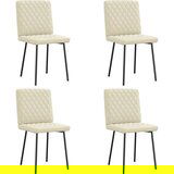Maison Chic Jedilni stoli - Vzorci stoli 4 kosi krem umetno usnje A770, (22032589) | Shoptok.si