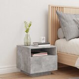  Noćni ormarić s LED svjetlima siva boja betona 40x39x37 cm | Eponuda.com