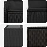  Set sofe 8 kom. Crna Poli Rattan i čelik | shoptok.hr