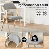 SoBuy leseni zložljivi stol sive barve v skandinavskem slogu, (20815490) | Shoptok.si