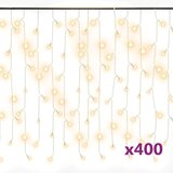  LED zavjesa sa sigama 10 m 400 LED tople bijele 8 funkcija | shoptok.hr