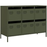 Maison Chic Komoda - Predalnik olivno zelena 101,5x39x73,5 cm hladno valjano jeklo, (21721512) Cene