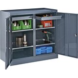 eurokraft basic omara za orodje, sredinska pregradna stena, 2 predala, 4 police, modro siva ral 7031 Cene