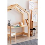Adeko dječji radni stol u obliku kućice od borovog drva bran, 40 x 111 cm | shoptok.hr