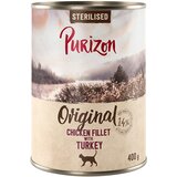 Purizon Adult Sterilised 6 x 400 g – bez žitarica - Pileći file s puretinom | shoptok.hr