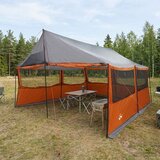 Obiteljski šator s krovom Siva i narančasta 450 x 400 x 265 cm | Eponuda.com