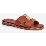 Boto Flat Slippers With Cutouts And Decoration Camel Bohalis | Eponuda.ba