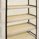 vidaXL omarica za čevlje s pokrivalom blago 58x28x106 cm krem | Shoptok.si