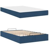 Konstrukcija postelje z vzmetnico Modra 120 x 200 cm blago | Shoptok.si