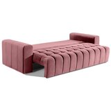 ELTAP Rožnata žametna raztegljiva/s prostorom za shranjevanje sedežna garnitura 247 cm Lazaro – | Shoptok.si
