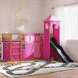 The Living Store Pograd s toboganom in zavesami roza 90x190 cm - Pograd, (21625290) | Shoptok.si