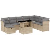  9-dijelni set vrtnih sofa s jastucima bež od poliratana | shoptok.hr