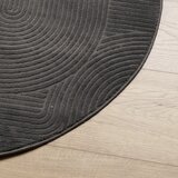  Tepih IZA kratka vlakna skandinavski izgled antracit Ø 100 cm | shoptok.hr