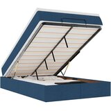 vidaXL Otomanski posteljni okvir z vzmetnico moder 120x190 cm blago, (21609128) | Shoptok.si