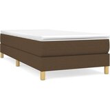  Box spring postelja z vzmetnico temno rjava 90x200 cm blago, (20725189) | Shoptok.si