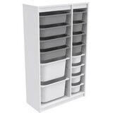 Hanah home višenamenske police montana xs 2D4N8U white grey v3 | ePonuda.com
