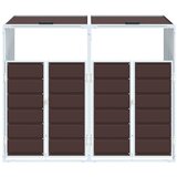  Spremište za 2 kanta za otpad smeđe 144x81x113 cm čelično | shoptok.hr