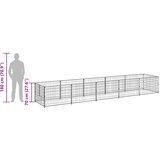  Kavez za pse crni 5 m² čelični | shoptok.hr