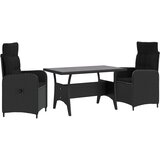 Vanjski set za objedovanje 3 pcs Crna poliratan | shoptok.hr