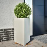 Maison Chic Vrtno korito - Greda - Cvetlični Lonec bela trikotnik 50x43x75 cm jeklo, (21789869) | Shoptok.si