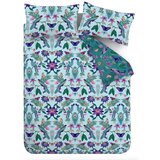Catherine Lansfield Modra posteljnina za zakonsko posteljo 200x200 cm Mya Tropical Floral – | Shoptok.si