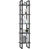 vidaXL ormarić za knjige s 5 razina sivi 40 x 30 x 175 cm od iverice | shoptok.hr