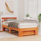  Konstrukcija postelje z vzglavjem Voskast rjav 90 x 190 cm, (5000126383) | Shoptok.si