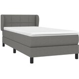  Krevet s oprugama i madracem tamnosivi 100 x 200 cm od tkanine | shoptok.hr