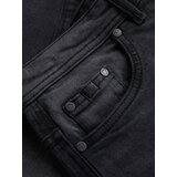 Ombre Men's classic cut denim shorts - black | ePonuda.com
