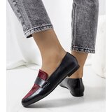 Gemre Black and Burgundy Women's Loafers Kolk | shoptok.hr
