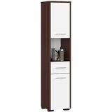 AKORD Fin Visoka Kopalniška Omara, 2 Vrata, 1 Predal In 1 Odprt Predel, Wenge/Bela, (5000333325) Cene