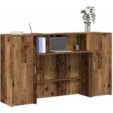 vidaXL Sprejemna miza starinski les 180x50x103,5 cm inženirski les | Shoptok.si